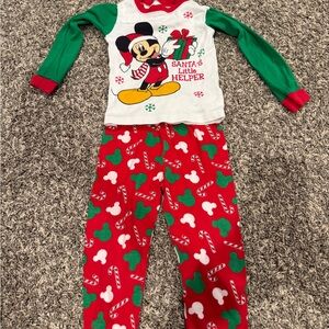Disney Kids Pajama Set - Green, Red, and White